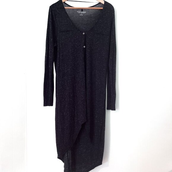 Soft Surroundings | Lena Black Heathered High Low Tunic Top Size Medium - Picture 3 of 8